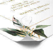 Tropische foliage Love is Sweet Dessert Bar Sign Poster (Hoek)