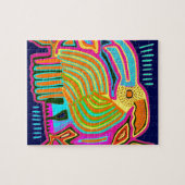 Tropische Folk Art Parrot Legpuzzel (Horizontaal)