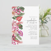 Tropische foto Afstuderen Kaart (Staand voorkant)