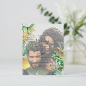 Tropische foto-overlay All-in-1 QR-code Huwelijk (Staand voorkant)