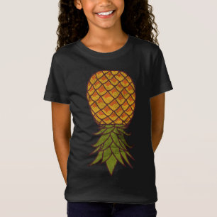 Tropische Fruit Ananas ondersteboven Hawaiian Beac T-shirt