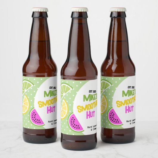 Tropische Fruit Cider en Limonade Bier Etiket (Flessen)