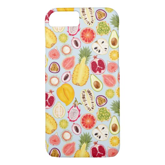 Tropische Fruit Pattern Hoesje-Mate iPhone Case (Achterkant)