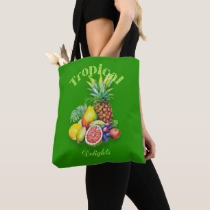 Tropische Fruitcollage Draagtas