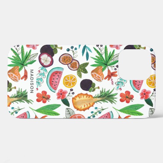 Tropische fruitgirale all-overdruk Case-Mate iPhone case (Achterkant (horizontaal))