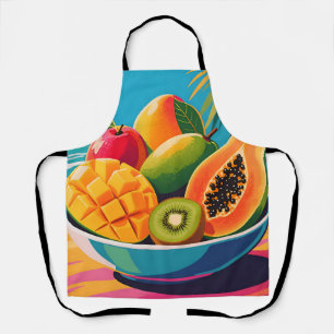 Tropische Fruitkom Illustratie Schort