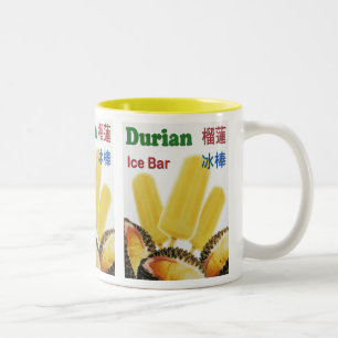 Tropische fruitpopulatie van de lange ijskast tweekleurige koffiemok