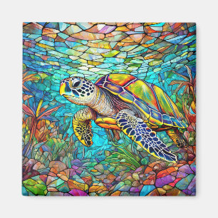 Tropische gebrandschilderde glaskunst magneet