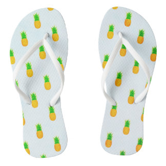 Tropische Gele Ananasprint Strand Teenslippers