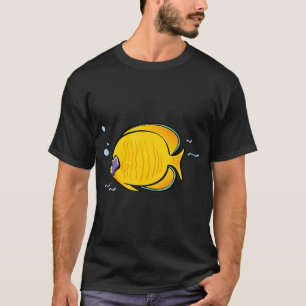 Tropische Gele Vlinder Vis T-shirt