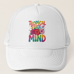 Tropische gemoedstoestand Summer Beach Graphic Trucker Pet