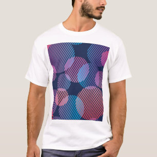 Tropische geometrie: Violet & Roze Nachtontwerp T-shirt