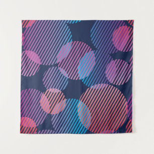 Tropische geometrie: Violet & Roze Nachtontwerp Wandkleed