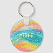 Tropische Getijdenpoel Dromen Sleutelhanger (Voorkant)