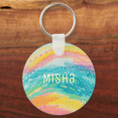 Tropische Getijdenpoel Dromen Sleutelhanger (Achterkant)