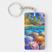 Tropische getijdenschatten sleutelhanger (Voorkant)
