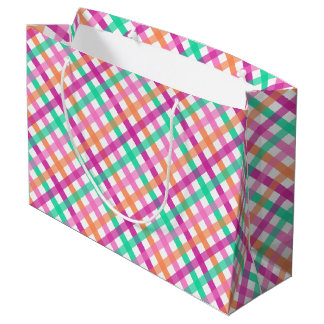 Tropische Gingham Grote Cadeautas