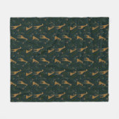 Tropische Giraffe Hangout Fleece Deken (Voorkant (Horizontaal))