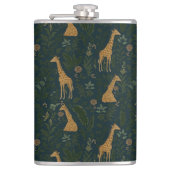 Tropische Giraffe Hangout Heupfles (Voorkant)