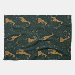 Tropische Giraffe Hangout Theedoek