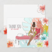 Tropische Glitter Bachelorette Party Afrikaanse Br Bedankkaart (Voorkant / Achterkant)