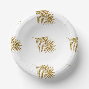 Tropische glitterij gouden palmen Baby shower brui Papieren Kommen