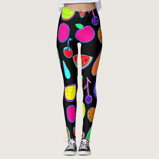 Tropische gloed explosie leggings (Voorkant)