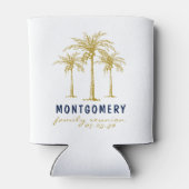 Tropische Gold Palm Trees Custom Family Reunion Blikjeskoeler (Achterkant)