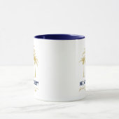 Tropische Gold Palm Trees Custom Family Reunion Mok (Midden)