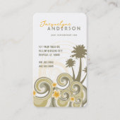 Tropische golven Hibiscus Beach Summer Palm Trees Visitekaartje (Voorkant)