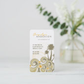 Tropische golven Hibiscus Beach Summer Palm Trees Visitekaartje (Staand voorkant)