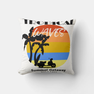 Tropische golven zomerstrand Getaway Throw Plough Kussen