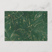 Tropische gouden bruidjes RSVP met QR-code Informatiekaartje (Achterkant)