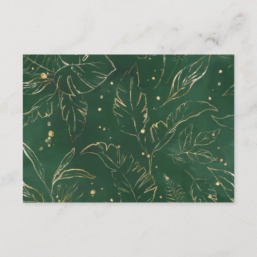 Tropische gouden bruidjes RSVP met QR-code Informatiekaartje (Achterkant)