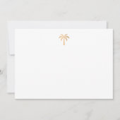 Tropische gouden palmboom dank u kaart (Voorkant)