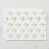 Tropische gouden palmboom dank u kaart (Achterkant)