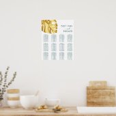 Tropische gouden tafel poster (Keuken)