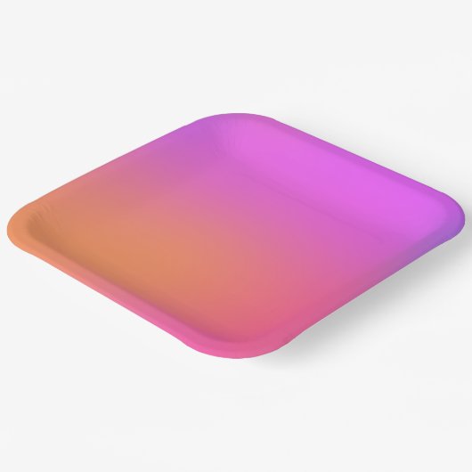 Tropische gradiënt papieren bordje (Gebogen)