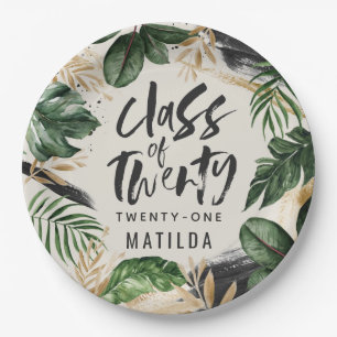 Tropische graduatie party class van 20XX Napkins Papieren Bordje