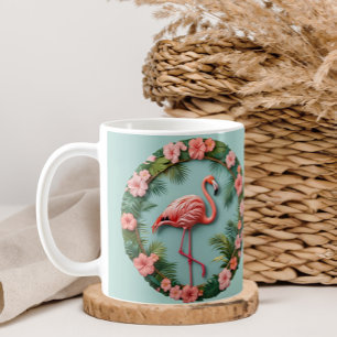 tropische gratiebalancerende flamingo koffiemok