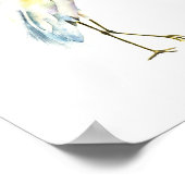 Tropische Great White Heron Beach Art Poster (Hoek)