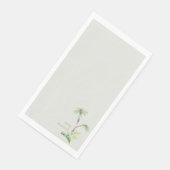 Tropische Greenery Bleek Sage Custom Names Servet (Hoek)