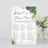 Tropische Greenery Bridal wat zit er in je paarse (Staand voorkant)