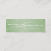 Tropische Greenery Foliage Mini Visitekaartje (Achterkant)