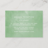 Tropische Greenery Foliage Visitekaartje (Achterkant)