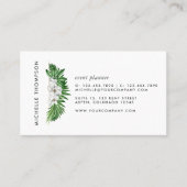 Tropische Greenery Foliage Visitekaartje (Voorkant)