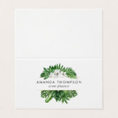 Tropische Greenery Foliage Visitekaartjes (Buitenkant ongevouwen)