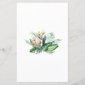 Tropische Greenery Shower Baby ABC-gamekaart (Achterkant)