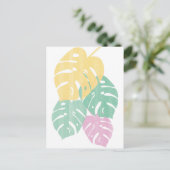 Tropische groen - Monstera Leaves Briefkaart (Staand voorkant)