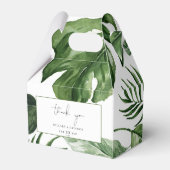 Tropische groene bladeren Bruiloft Feest Favor doz Bedankdoosjes (Voorkant Zijde)